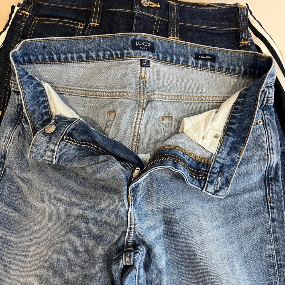 J.Crew Flex Straight Fit Jeans Mens 33x32 Medium Wash Blue Denim Pants